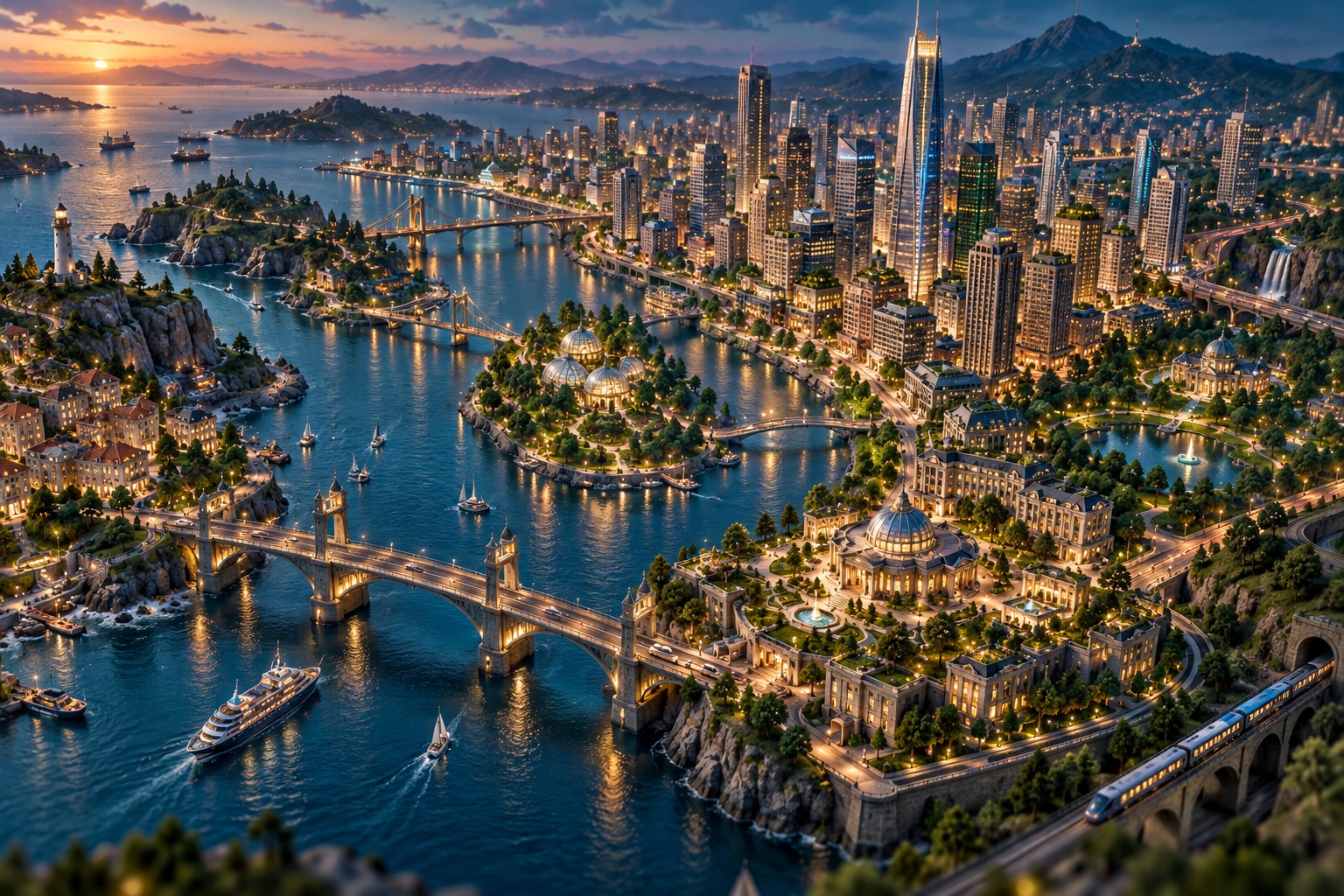New Horizon — 2020s inspired City Builder concept art